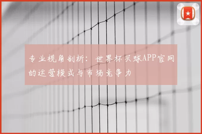 专业视角剖析：世界杯买球APP官网的运营模式与市场竞争力