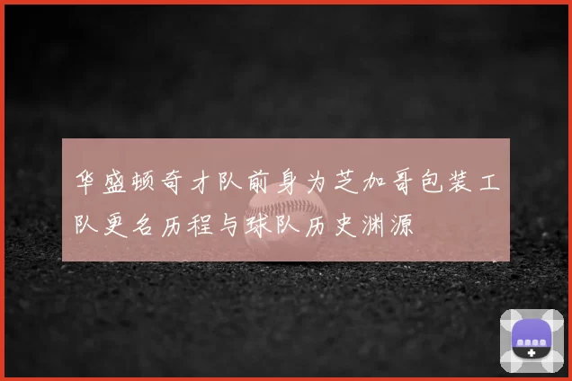 华盛顿奇才队前身为芝加哥包装工队更名历程与球队历史渊源