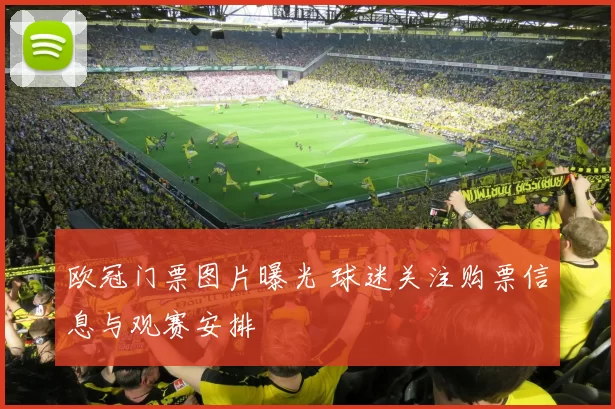 欧冠门票图片曝光 球迷关注购票信息与观赛安排