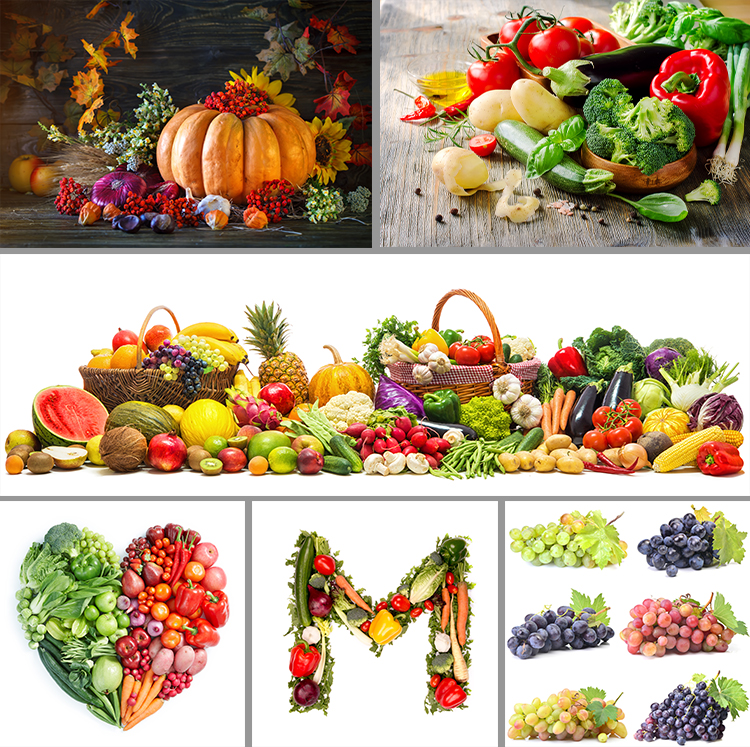 新鲜绿色生活 有机果蔬高清图片素材的数字魅力